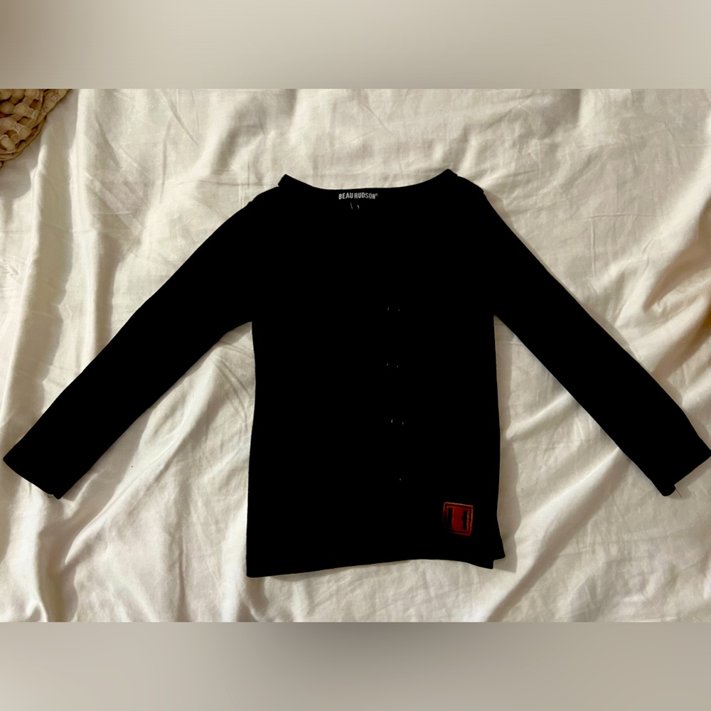 Black cardigan unisex infant size 1 beau Hudson brand use one